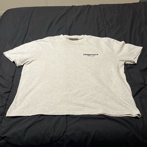Essentials Fear of God Gray Men's Shirt with Big Logo on the back